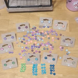 Glittery Earrings Multiple Colors